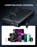 Power Bank Baseus Airpow Lite 10000mAh 22.5W com Cabos Duplos Carregador Portátil Carregamento Rápido Universal ENVIO IMEDIATO