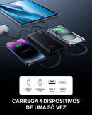 Power Bank Baseus Airpow Lite 10000mAh 22.5W com Cabos Duplos Carregador Portátil Carregamento Rápido Universal ENVIO IMEDIATO