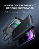 Power Bank Baseus Airpow Lite 10000mAh 22.5W com Cabos Duplos Carregador Portátil Carregamento Rápido Universal ENVIO IMEDIATO