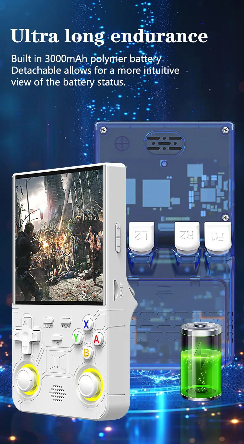 Console de jogos portátil retrô R36 Ultra 64/128G, 4.0'', IPS, sistema Linux, Wi-Fi, mais de 15.000 jogos pré-carregados, player de bolso portátil