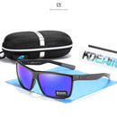 Óculos de sol KDEAM resistentes a riscos para homens, polarizados, com proteção 100% UV, dobradiças de mola integral e hastes curvas KD029