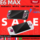 Console de videogame portátil E6 MAX com tela IPS sensível ao toque de 5 polegadas, 4+32 GB, 5000 mAh, sistema Android 13 com suporte para Wi-Fi 5G, novo console de videogame para TV