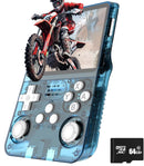 Console de videogame retrô R36S, sistema portátil Arkos 2.0, 3,5 polegadas, cartão único, reprodutor de vídeo de bolso portátil, 64 GB, 128 GB, 20.000 jogos
