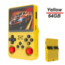 Console de jogos portátil R36S com tela IPS de 3,5 polegadas e 128 GB, console de jogos retrô clássico, sistema Arkos, player de vídeo portátil de bolso