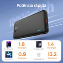 PowerBank Baseus Airpow 10000mah Turbo 20w Cabo USB Tipo C Carregador Portátil Mega Capacidade Carregamento Rápido Bidirecional