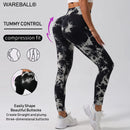 WAREBALL Novas Calças de Yoga Tie Dye, Leggings de Academia Femininas, Sem Costura, Cintura Alta, Push Up, Calças Esportivas, Fitness, Treino