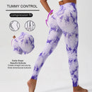 WAREBALL Novas Calças de Yoga Tie Dye, Leggings de Academia Femininas, Sem Costura, Cintura Alta, Push Up, Calças Esportivas, Fitness, Treino