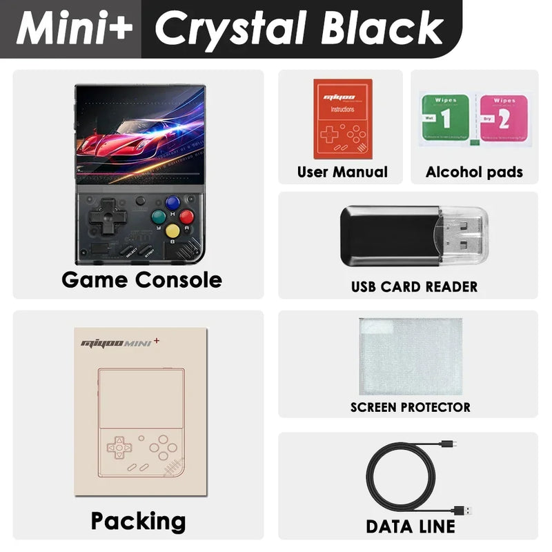 Console Portátil MIYOO Mini Plus Retro Tela IPS HD de 3,5 polegadas - Sistema Linux Emulador de jogos clássico