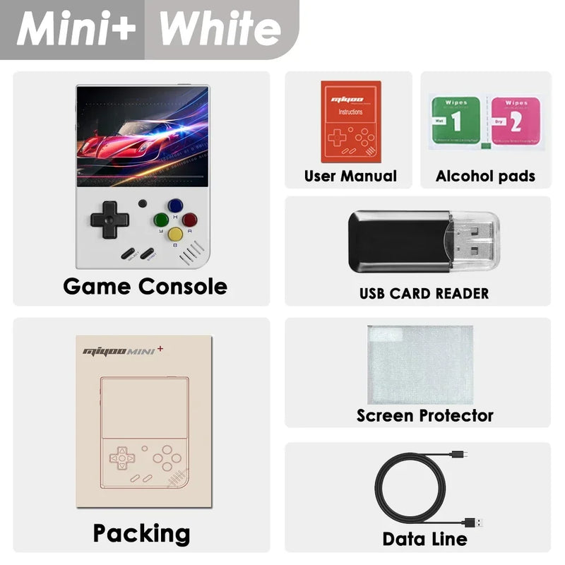 Console Portátil MIYOO Mini Plus Retro Tela IPS HD de 3,5 polegadas - Sistema Linux Emulador de jogos clássico