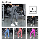 Calças de ioga de cintura alta para fitness, leggings de corrida para controle da barriga, leggings femininas