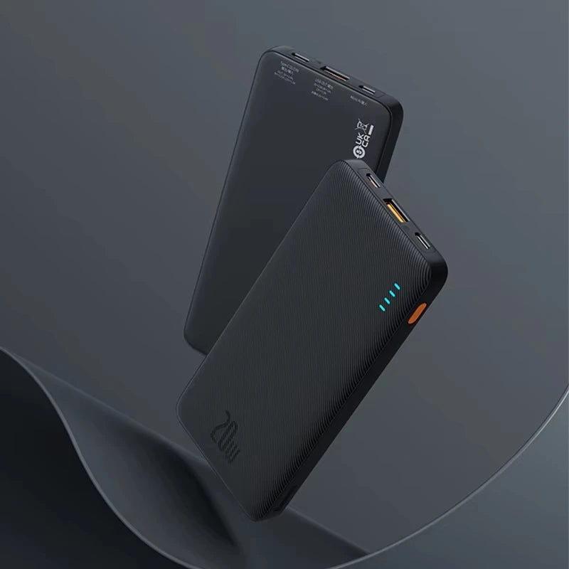 PowerBank Baseus Airpow 10000mah Turbo 20w Cabo USB Tipo C Carregador Portátil Mega Capacidade Carregamento Rápido Bidirecional