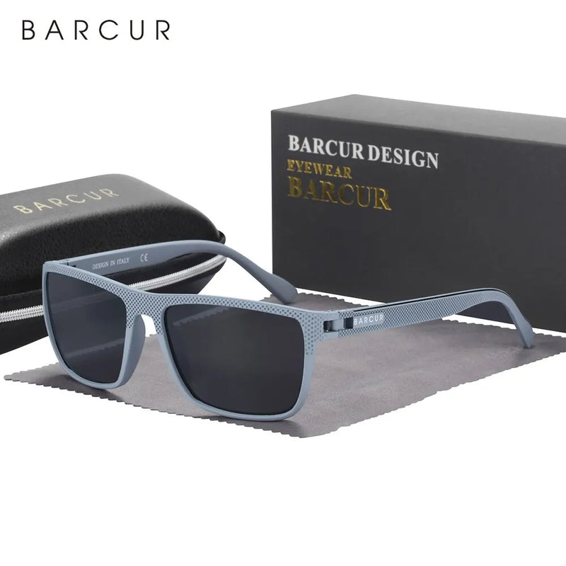 Óculos de sol esportivos leves e polarizados BARCUR Design TR90 para homens e mulheres, acessório para óculos com proteção UVAB