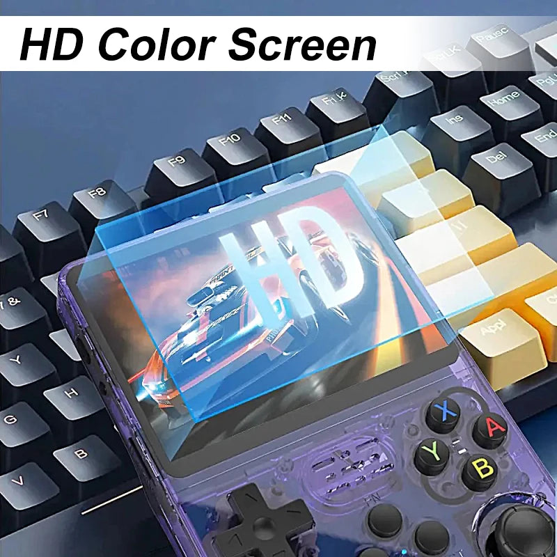 Console de videogame portátil retrô R36S 64G/128G, sistema Linux, tela IPS de 3,5 polegadas, R35s Pro, reprodutor de vídeo portátil de bolso, jogos