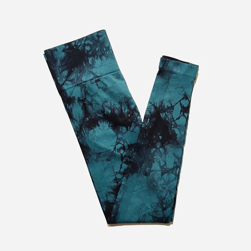 WAREBALL Novas Calças de Yoga Tie Dye, Leggings de Academia Femininas, Sem Costura, Cintura Alta, Push Up, Calças Esportivas, Fitness, Treino
