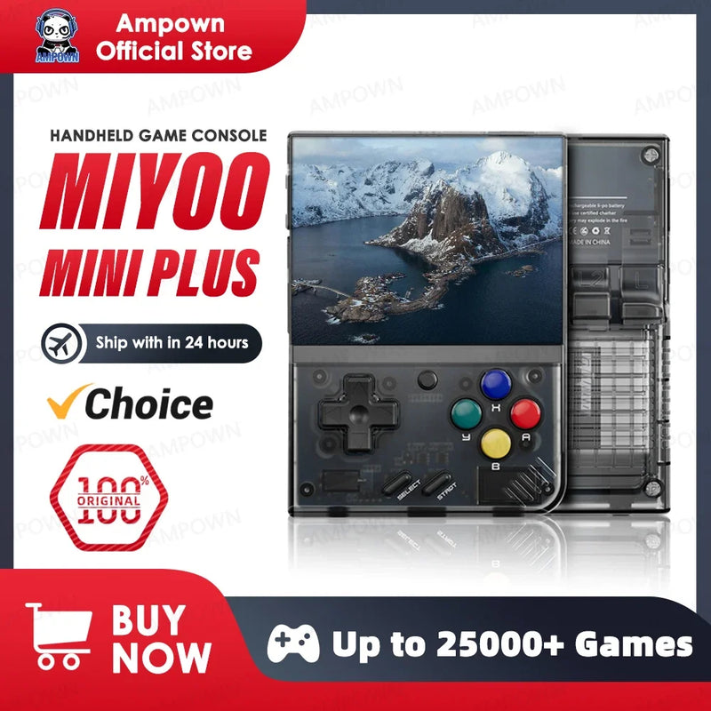 Console de videogame portátil MIYOO Mini Plus Retro V2 Mini+ Tela IPS Console de videogame clássico Sistema Linux