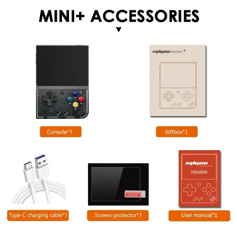 Console de videogame portátil MIYOO Mini Plus Retro V2 Mini+ Tela IPS Console de videogame clássico Sistema Linux