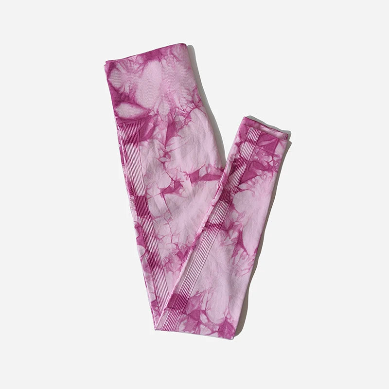 WAREBALL Novas Calças de Yoga Tie Dye, Leggings de Academia Femininas, Sem Costura, Cintura Alta, Push Up, Calças Esportivas, Fitness, Treino
