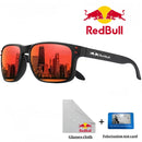 Óculos de sol quadrados polarizados Red Bull Fashion F1 para homens e mulheres, acabamento de alta qualidade, óculos de proteção UV