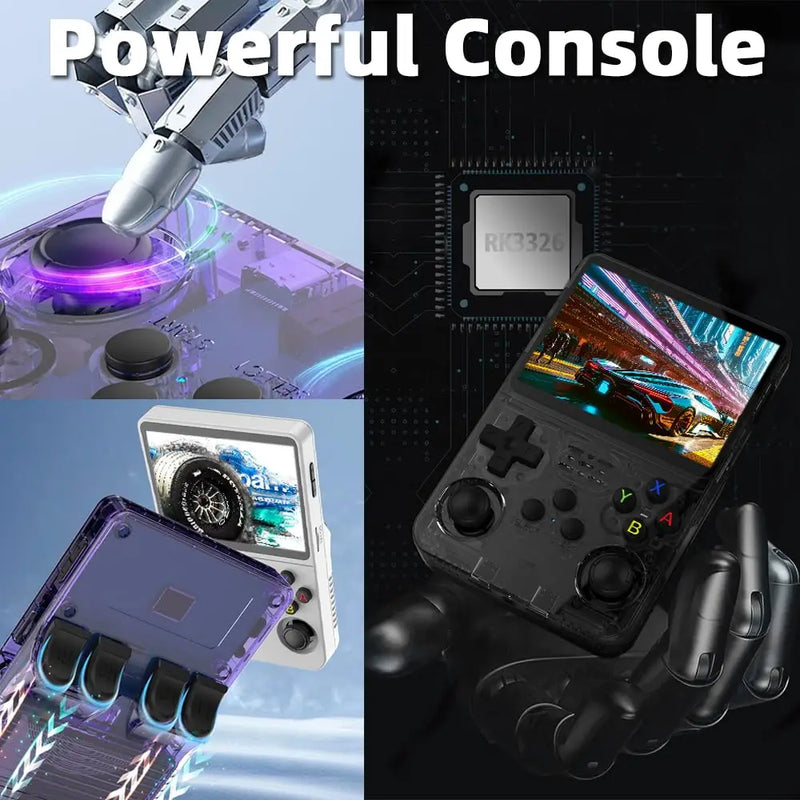 Console de videogame retrô R36S, sistema portátil Arkos 2.0, 3,5 polegadas, cartão único, reprodutor de vídeo de bolso portátil, 64 GB, 128 GB, 20.000 jogos