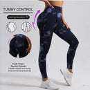 WAREBALL Novas Calças de Yoga Tie Dye, Leggings de Academia Femininas, Sem Costura, Cintura Alta, Push Up, Calças Esportivas, Fitness, Treino