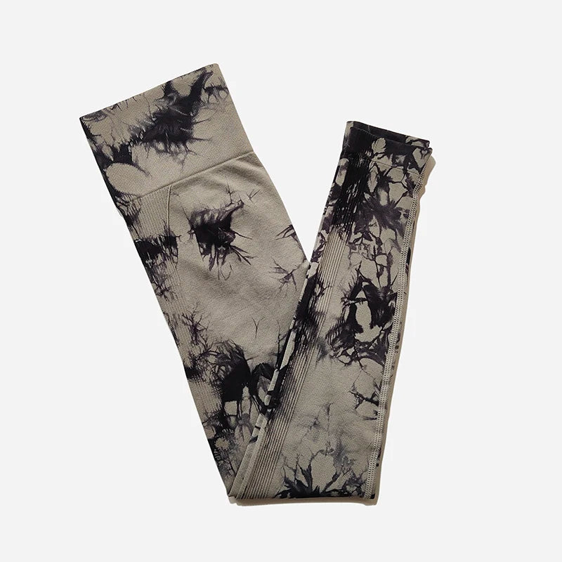 WAREBALL Novas Calças de Yoga Tie Dye, Leggings de Academia Femininas, Sem Costura, Cintura Alta, Push Up, Calças Esportivas, Fitness, Treino