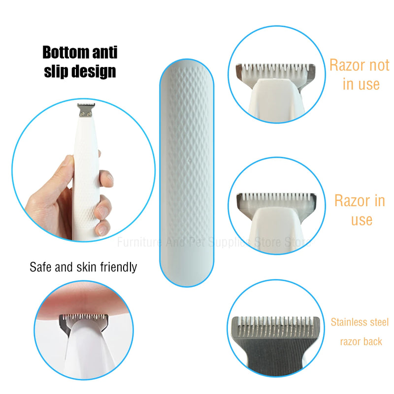 Novo aparador de patas para cães com luz LED, totalmente à prova d'água, aparador de pelos de animais com tela LED, cortador para Tosa de Cães e Gatos de cães