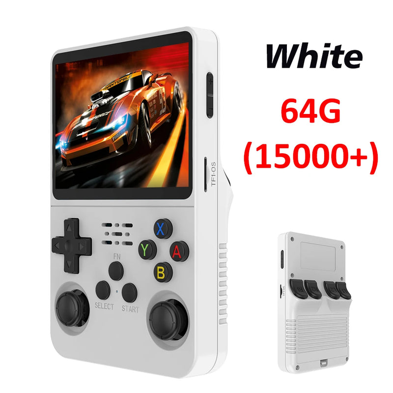 Console de videogame portátil retrô R36S 64G/128G, sistema Linux, tela IPS de 3,5 polegadas, R35s Pro, reprodutor de vídeo portátil de bolso, jogos