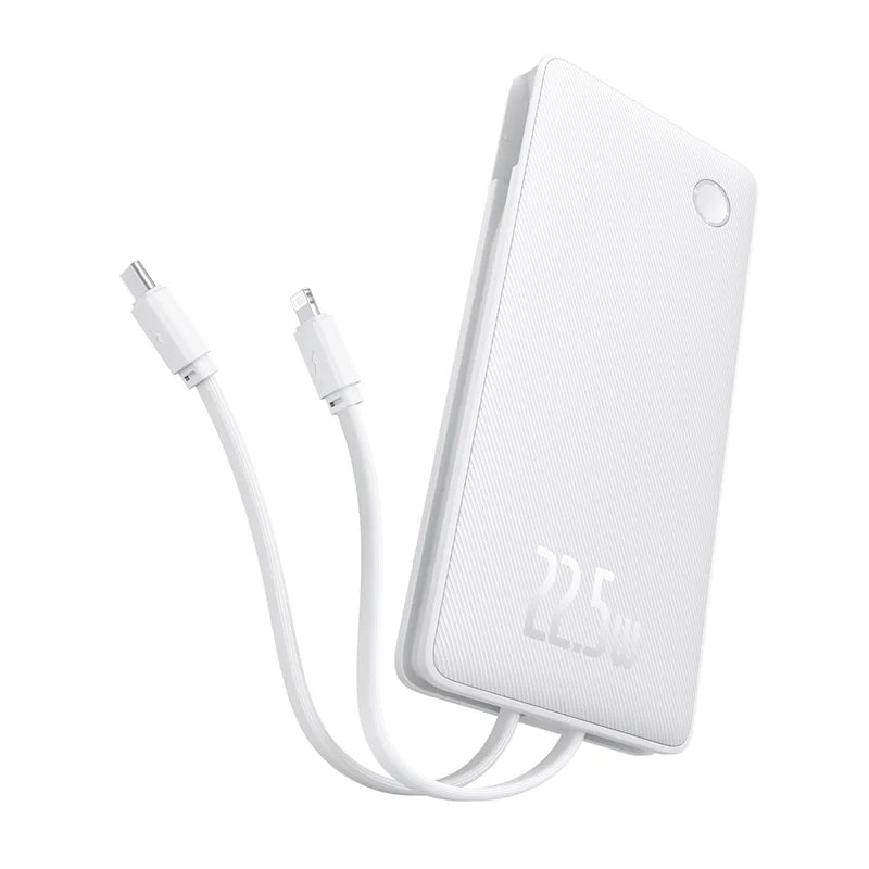 Power Bank Baseus Airpow Lite 10000mAh 22.5W com Cabos Duplos Carregador Portátil Carregamento Rápido Universal ENVIO IMEDIATO