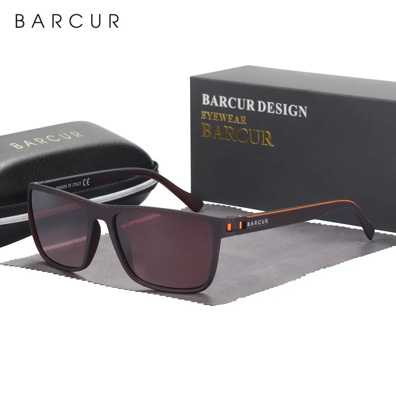 Óculos de sol esportivos leves e polarizados BARCUR Design TR90 para homens e mulheres, acessório para óculos com proteção UVAB