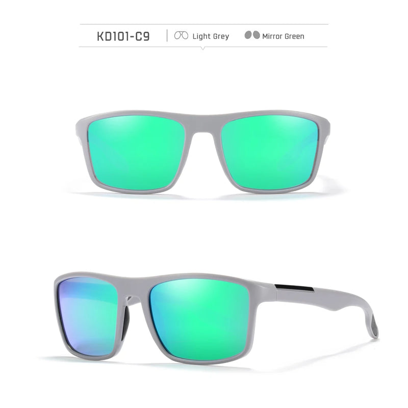 Óculos de sol KDEAM Ultra Light retangulares fotocromáticos masculinos polarizados TAC com lente de 1,1 mm de espessura UV400 óculos de sol femininos Cat.3 CE