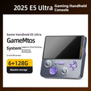 Console de jogos portátil E5 Ultra Dual-System com joystick Hall, tela IPS de 5 polegadas, WiFi, Bluetooth, PSP Cloud Gaming
