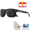 Óculos de sol quadrados polarizados Red Bull Fashion F1 para homens e mulheres, acabamento de alta qualidade, óculos de proteção UV