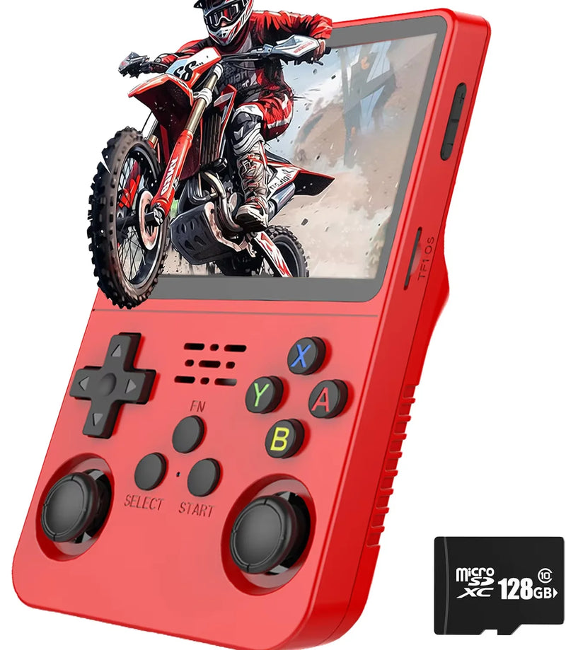 Console de videogame retrô R36S, sistema portátil Arkos 2.0, 3,5 polegadas, cartão único, reprodutor de vídeo de bolso portátil, 64 GB, 128 GB, 20.000 jogos