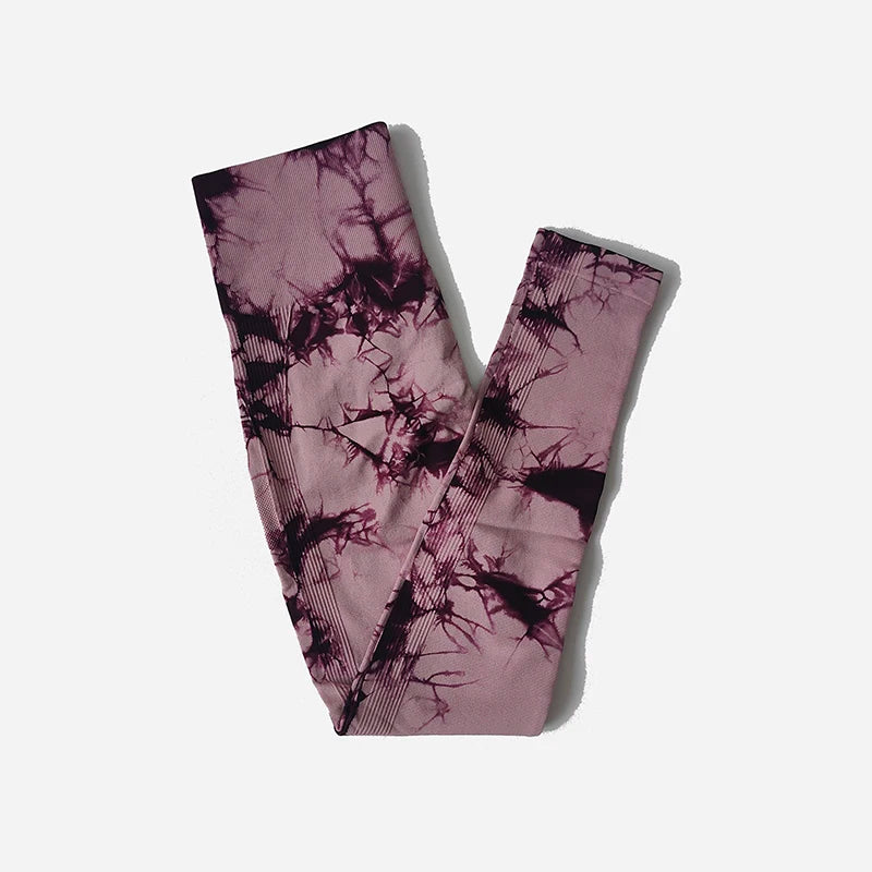 WAREBALL Novas Calças de Yoga Tie Dye, Leggings de Academia Femininas, Sem Costura, Cintura Alta, Push Up, Calças Esportivas, Fitness, Treino