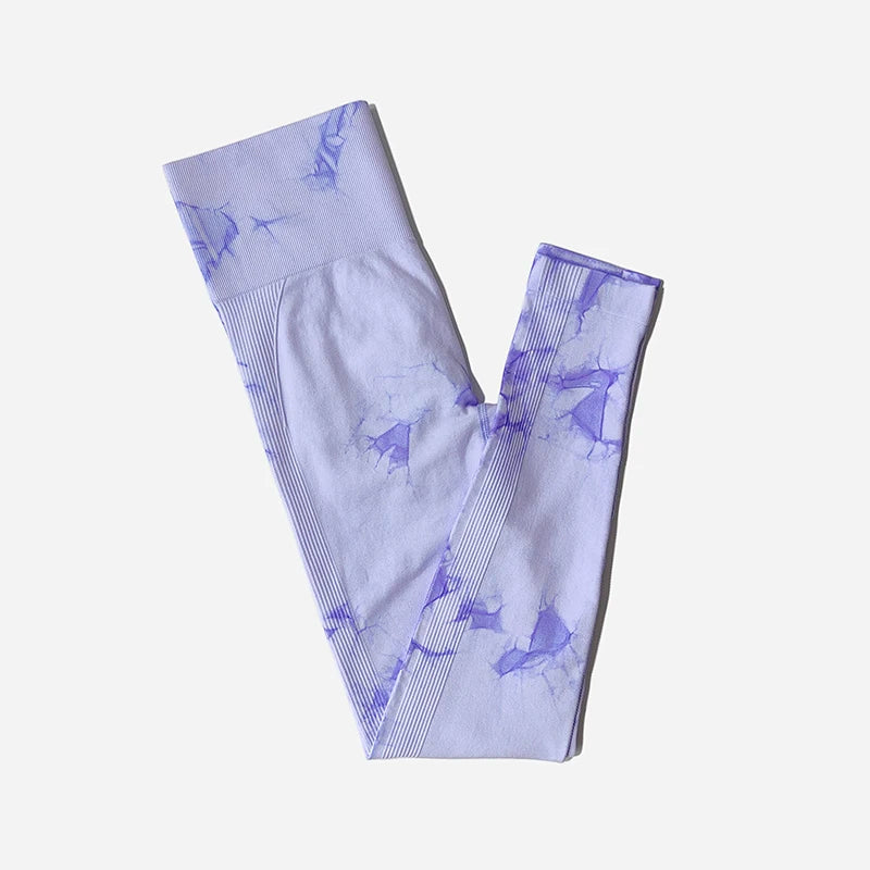 WAREBALL Novas Calças de Yoga Tie Dye, Leggings de Academia Femininas, Sem Costura, Cintura Alta, Push Up, Calças Esportivas, Fitness, Treino
