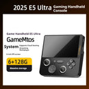 Console de jogos portátil E5 Ultra Dual-System com joystick Hall, tela IPS de 5 polegadas, WiFi, Bluetooth, PSP Cloud Gaming