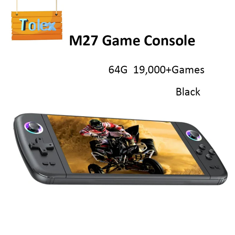 Console de videogame portátil Tolex M27, tela grande de 7,0', simuladores, mais de 19.000 jogos, console de videogame retrô portátil PS1, PSP, ARC Boy Gifts