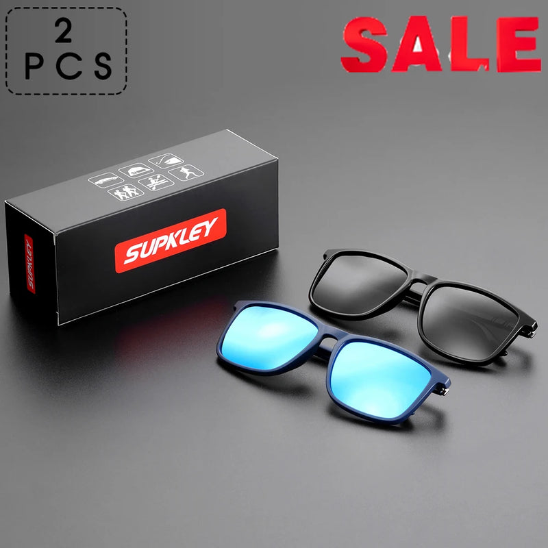 Óculos de sol esportivos SUPKLEY para homens, polarizados, confortáveis, quadrados, levesWeight Eyewear Accessory with Origina