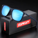 Óculos de sol esportivos SUPKLEY para homens, polarizados, confortáveis, quadrados, levesWeight Eyewear Accessory with Origina