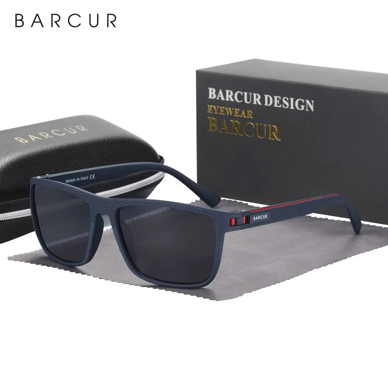 Óculos de sol esportivos leves e polarizados BARCUR Design TR90 para homens e mulheres, acessório para óculos com proteção UVAB