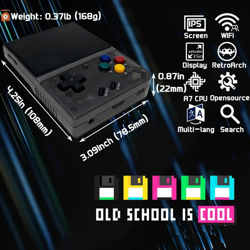 Console Portátil MIYOO Mini Plus Retro Tela IPS HD de 3,5 polegadas - Sistema Linux Emulador de jogos clássico