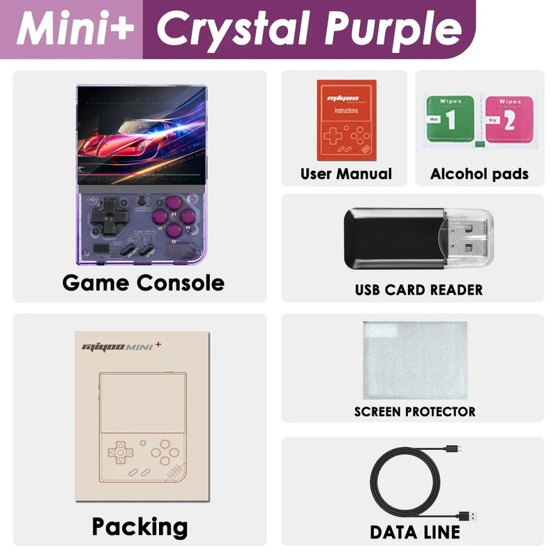 Console Portátil MIYOO Mini Plus Retro Tela IPS HD de 3,5 polegadas - Sistema Linux Emulador de jogos clássico