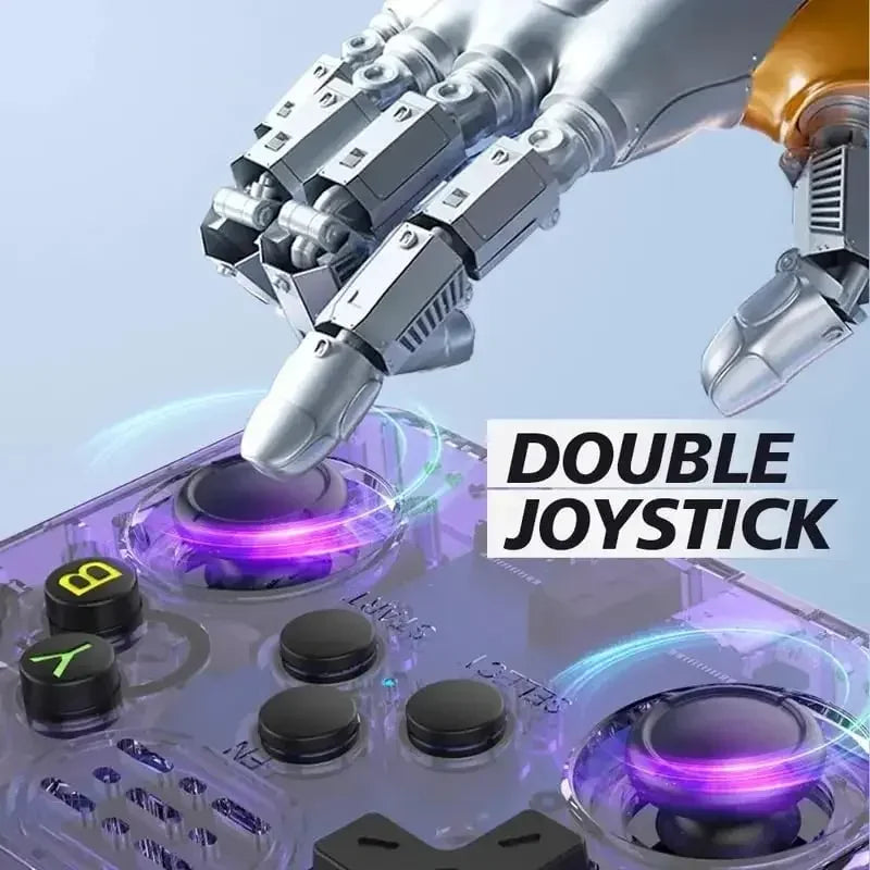 Console de jogos portátil R36S com tela IPS de 3,5 polegadas e 128 GB, console de jogos retrô clássico, sistema Arkos, player de vídeo portátil de bolso