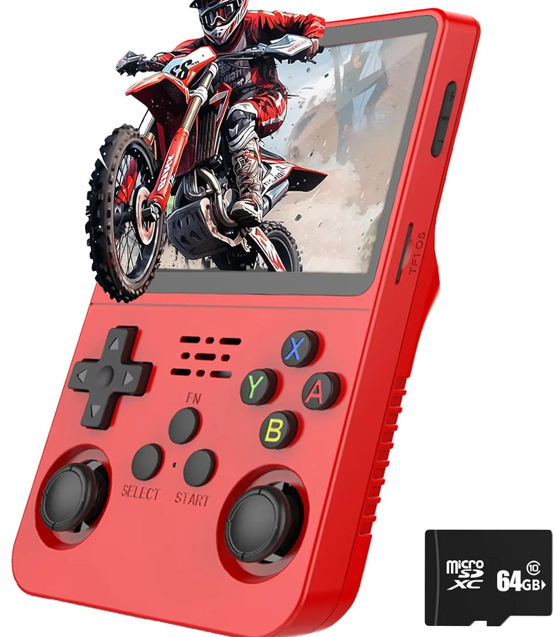 Console de videogame retrô R36S, sistema portátil Arkos 2.0, 3,5 polegadas, cartão único, reprodutor de vídeo de bolso portátil, 64 GB, 128 GB, 20.000 jogos