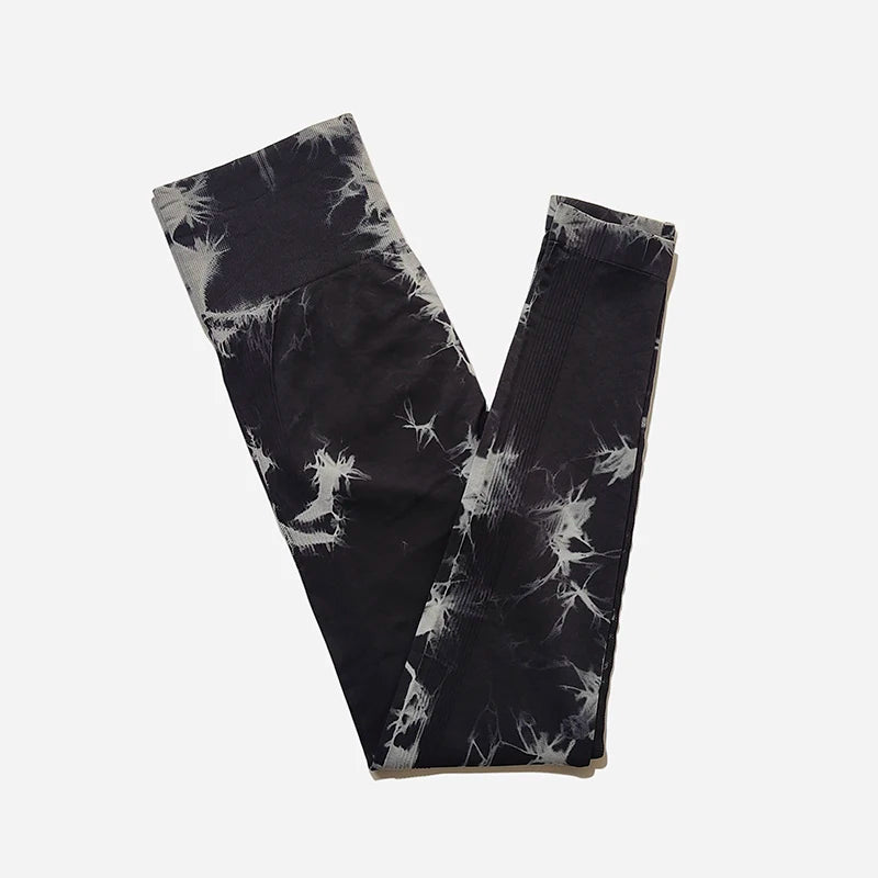 WAREBALL Novas Calças de Yoga Tie Dye, Leggings de Academia Femininas, Sem Costura, Cintura Alta, Push Up, Calças Esportivas, Fitness, Treino
