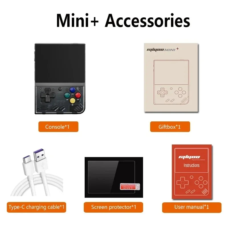 Console de videogame portátil retrô MIYOO Mini Plus V2 Mini+ com tela IPS de 3,5 polegadas, console de videogame clássico com sistema Linux